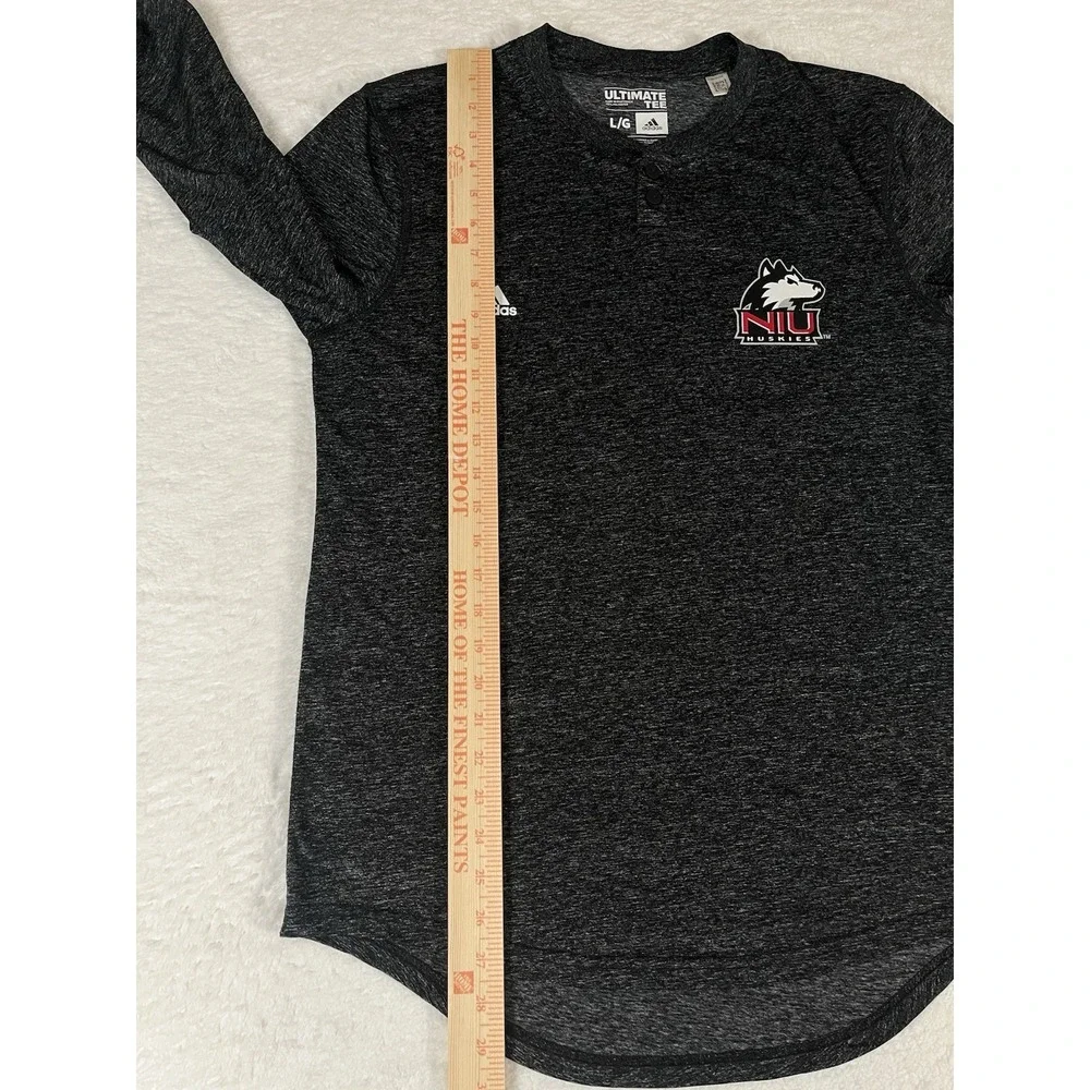 Adidas‎ Northern Illinois University NIU Huskies Henley L/S T Shirt Men's L